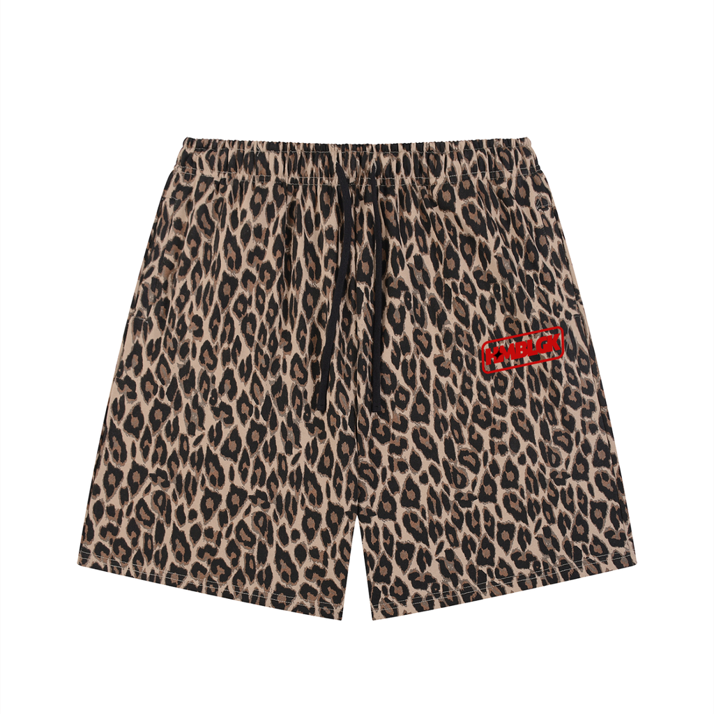 Squad Leopard Shorts (Coffee/Red)
