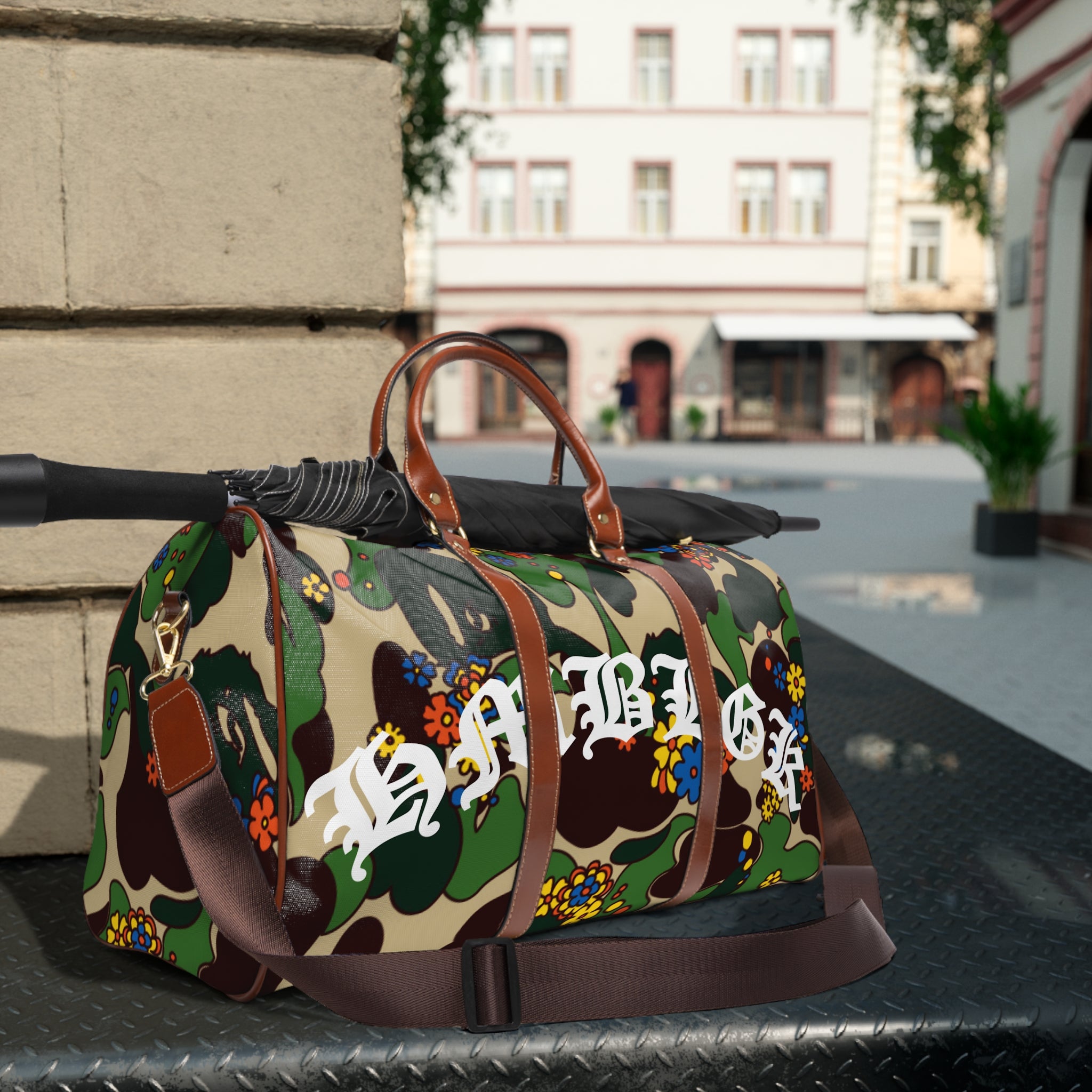 Blackletter Camouflage Travel Bag