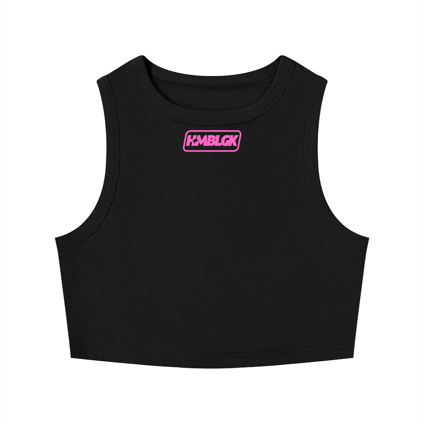 Squad Crop Tank Top (Black/Pink)