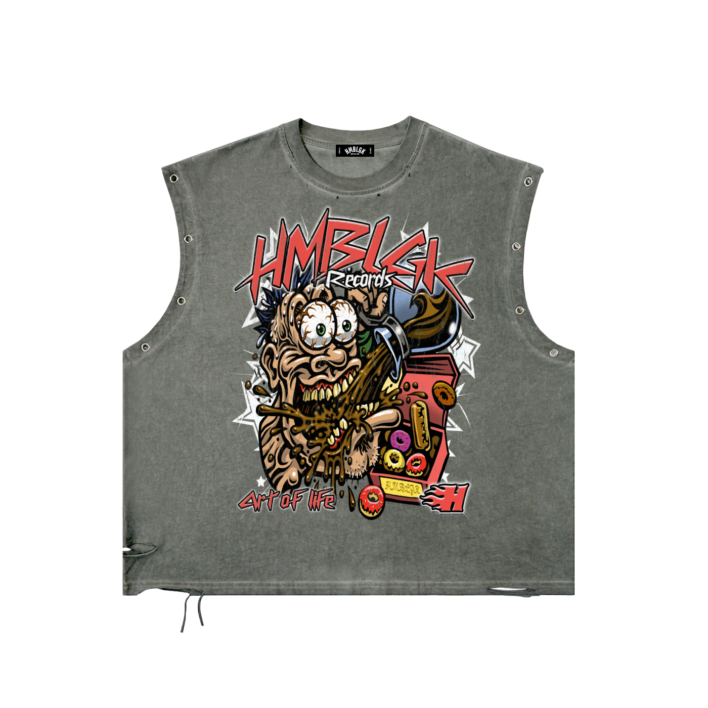 Tour Date Tank Top - Distressed Gray