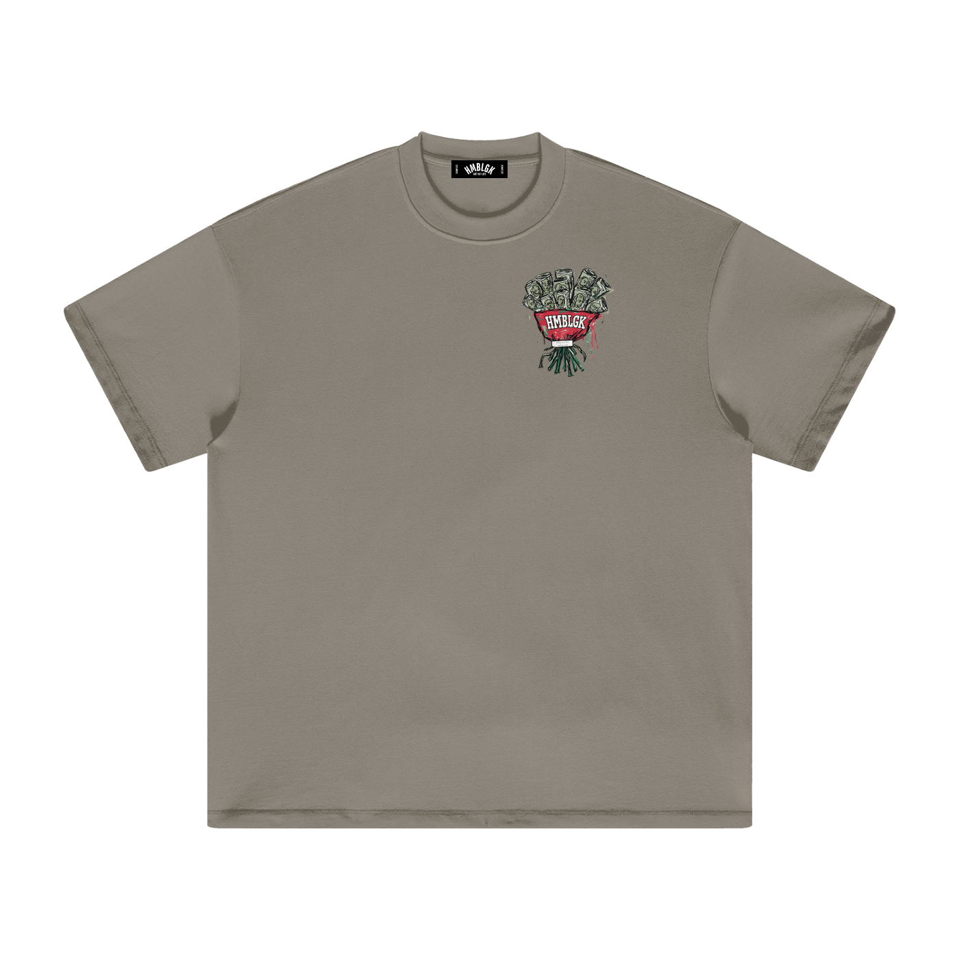 Money Flowers T-Shirt (Gray Camel)