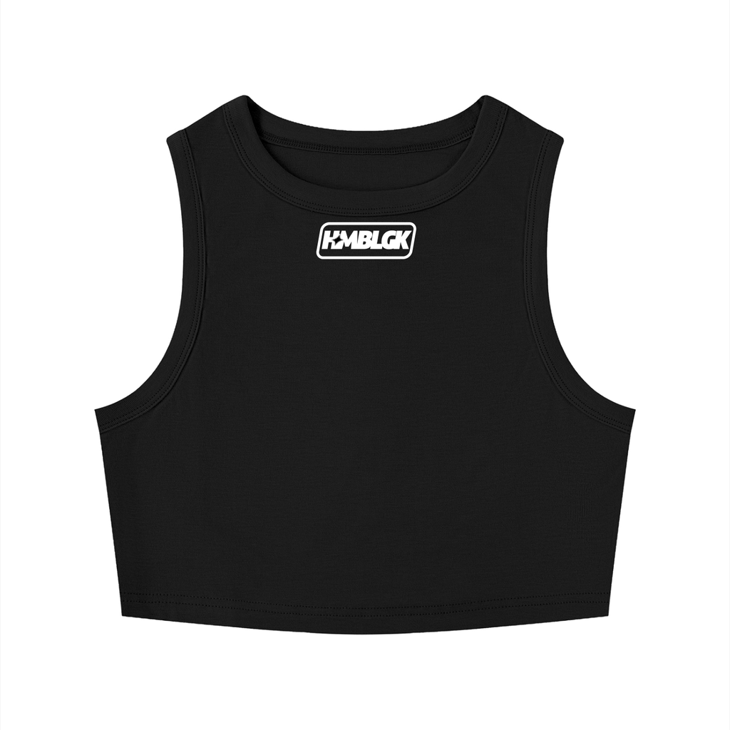 Squad Crop Tank Top (Black/White)