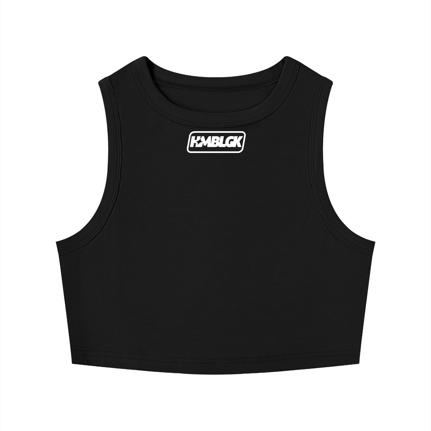 Squad Crop Tank Top (Black/White)