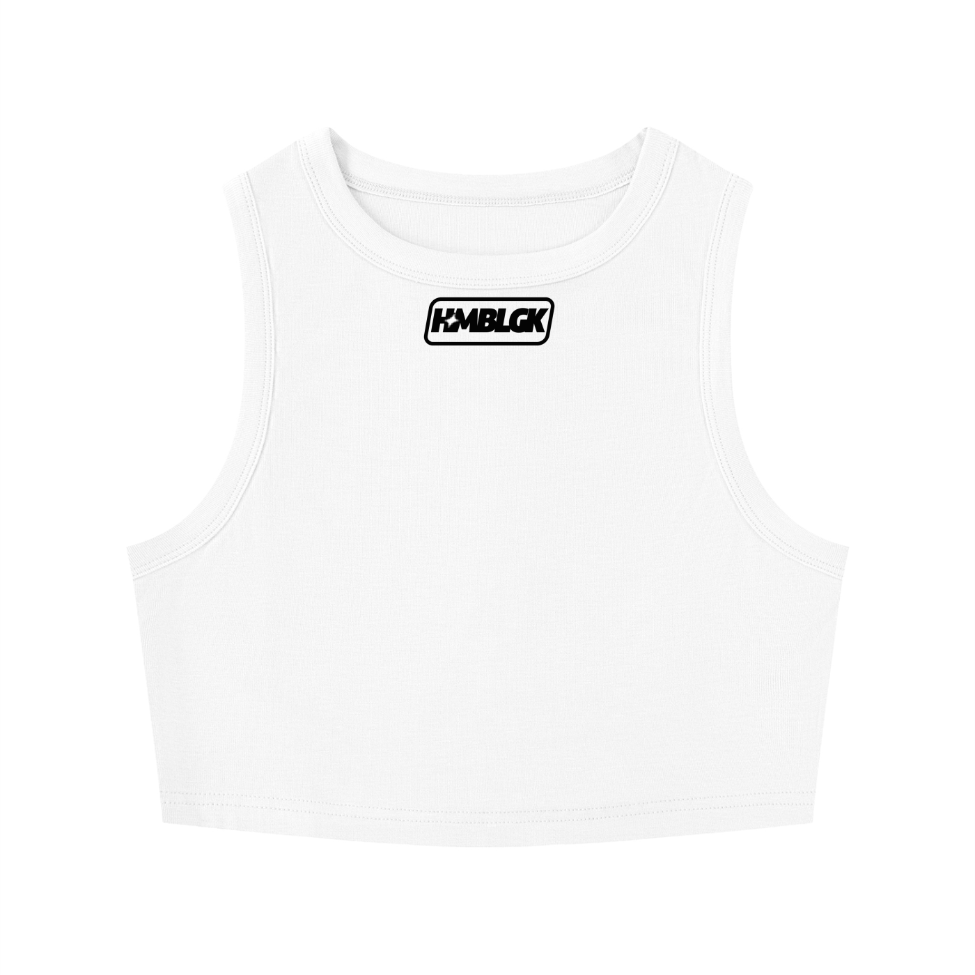 Squad Crop Tank Top (White)