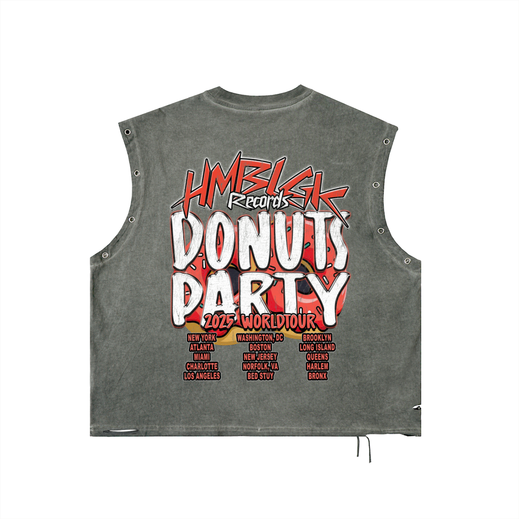 Tour Date Tank Top - Distressed Gray