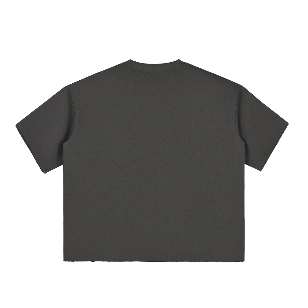 Chrome Lips Boxy T-Shirt (Dark Gray)