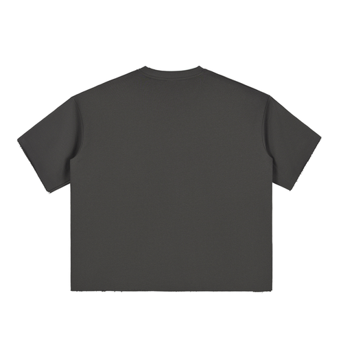 Chrome Lips Boxy T-Shirt (Dark Gray)