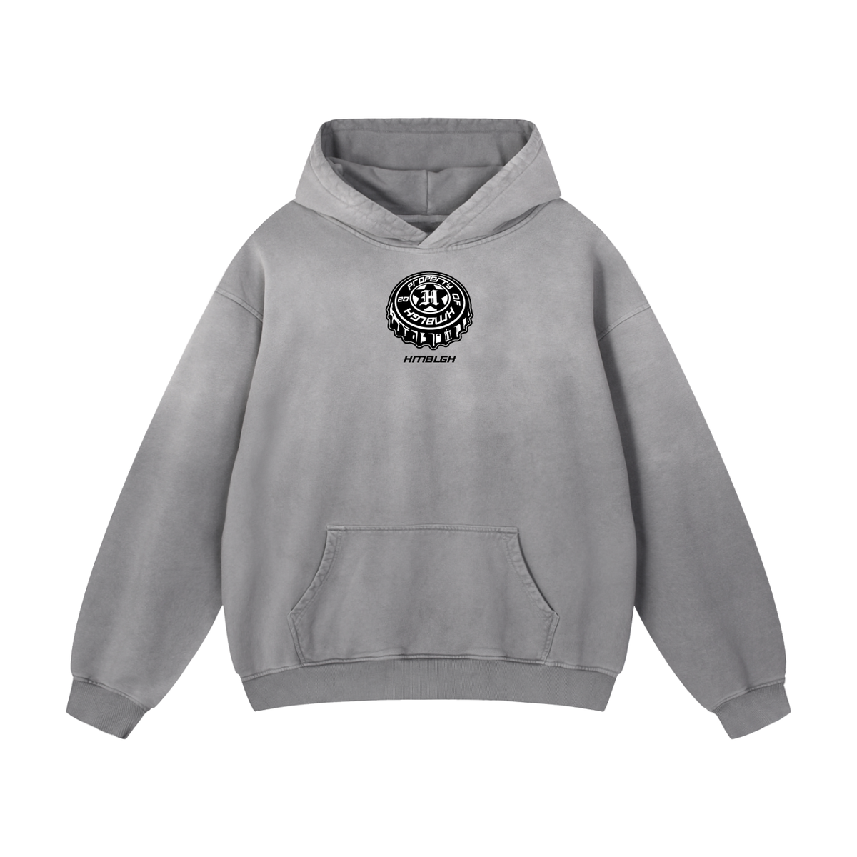 Bottle Cap Oversized Hoodie Sunfade Gray