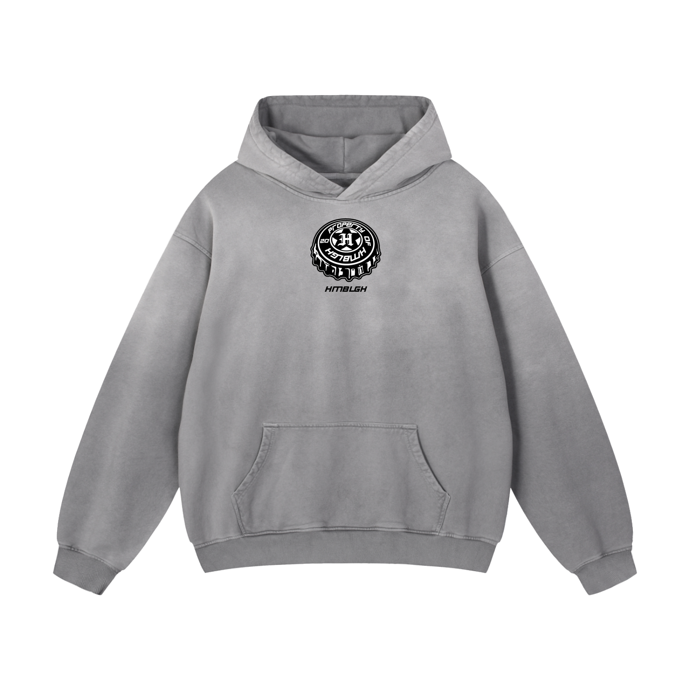 Bottle Cap Oversized Hoodie Sunfade Gray