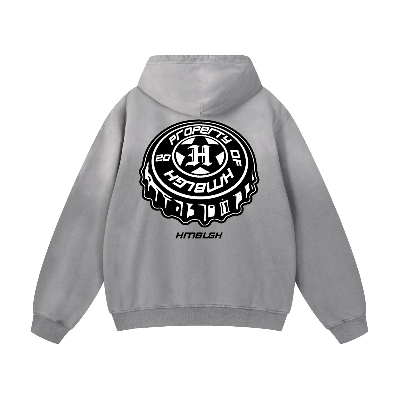 Bottle Cap Oversized Hoodie Sunfade Gray