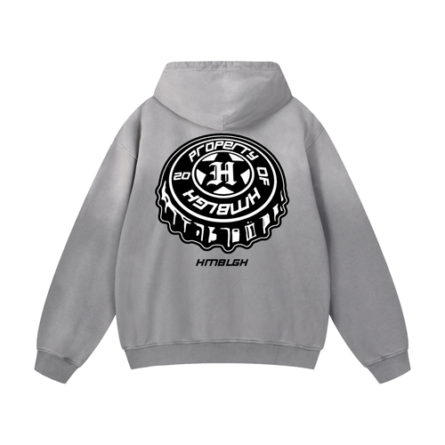 Bottle Cap Oversized Hoodie Sunfade Gray