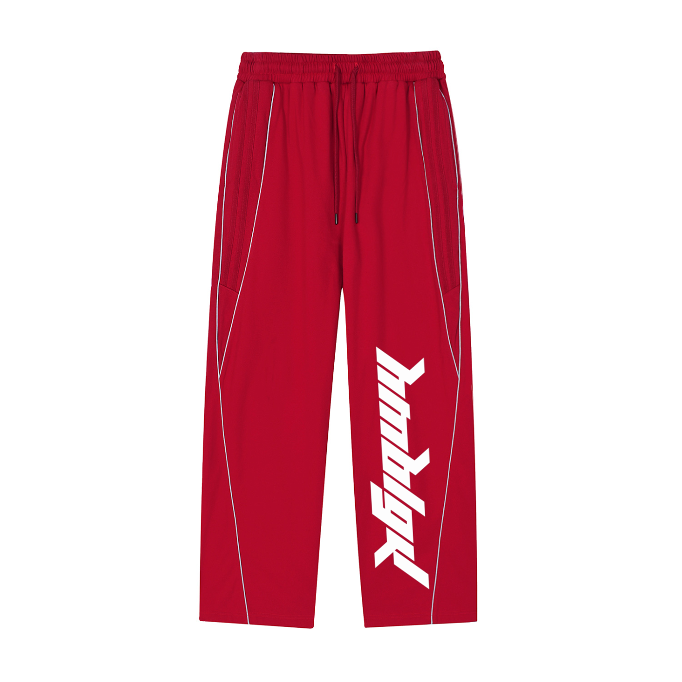 Hypik Reflection Striped Sweatpants Red